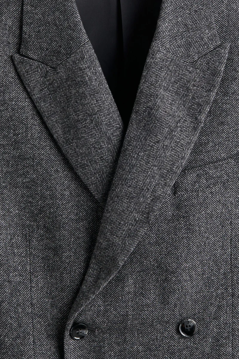 H&M  Relaxed Fit Double-breasted jacket for Men | Best Price UAE